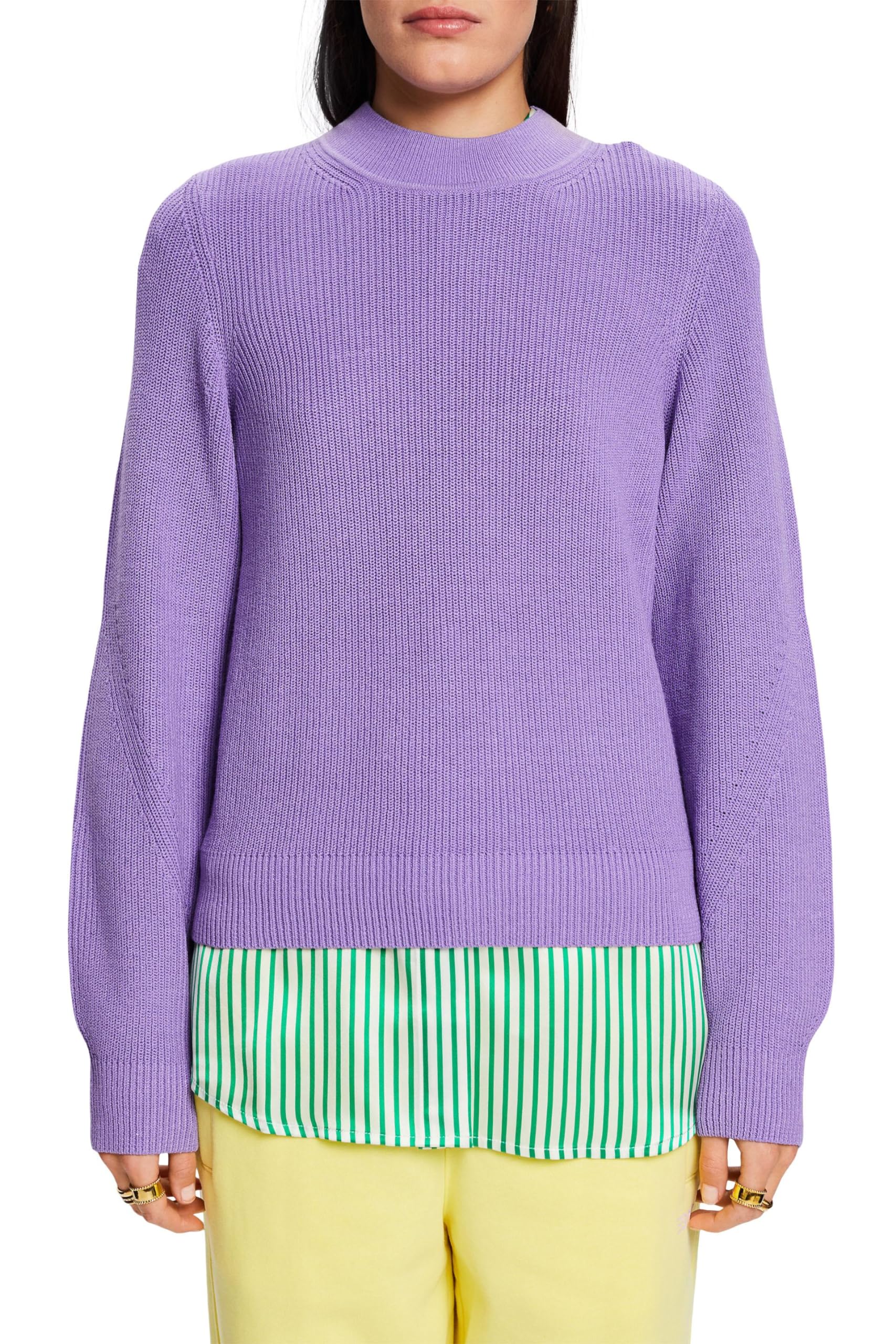 ESPRIT Women's 103EE1I342 Pullover Sweater, 560/LILAC,
