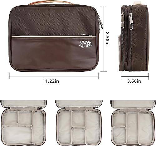 Miniatura 3 de Bolsa organizadora de accesorios electrónicos, funda organizadora de cables de viaje de doble capa impermeable para cables, cargador, banco de