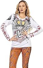 Cipo & Baxx Damen Pullover Sweatshirt Longsleeve Langarmshirt Print Rundhals WL284