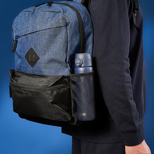 Miniatura 5 de ION8 Botella de agua de acero, 20.3 fl oz20 onzas, a prueba de fugas, fácil de abrir, bloqueo seguro, apto para lavavajillas, tapa abatible, se