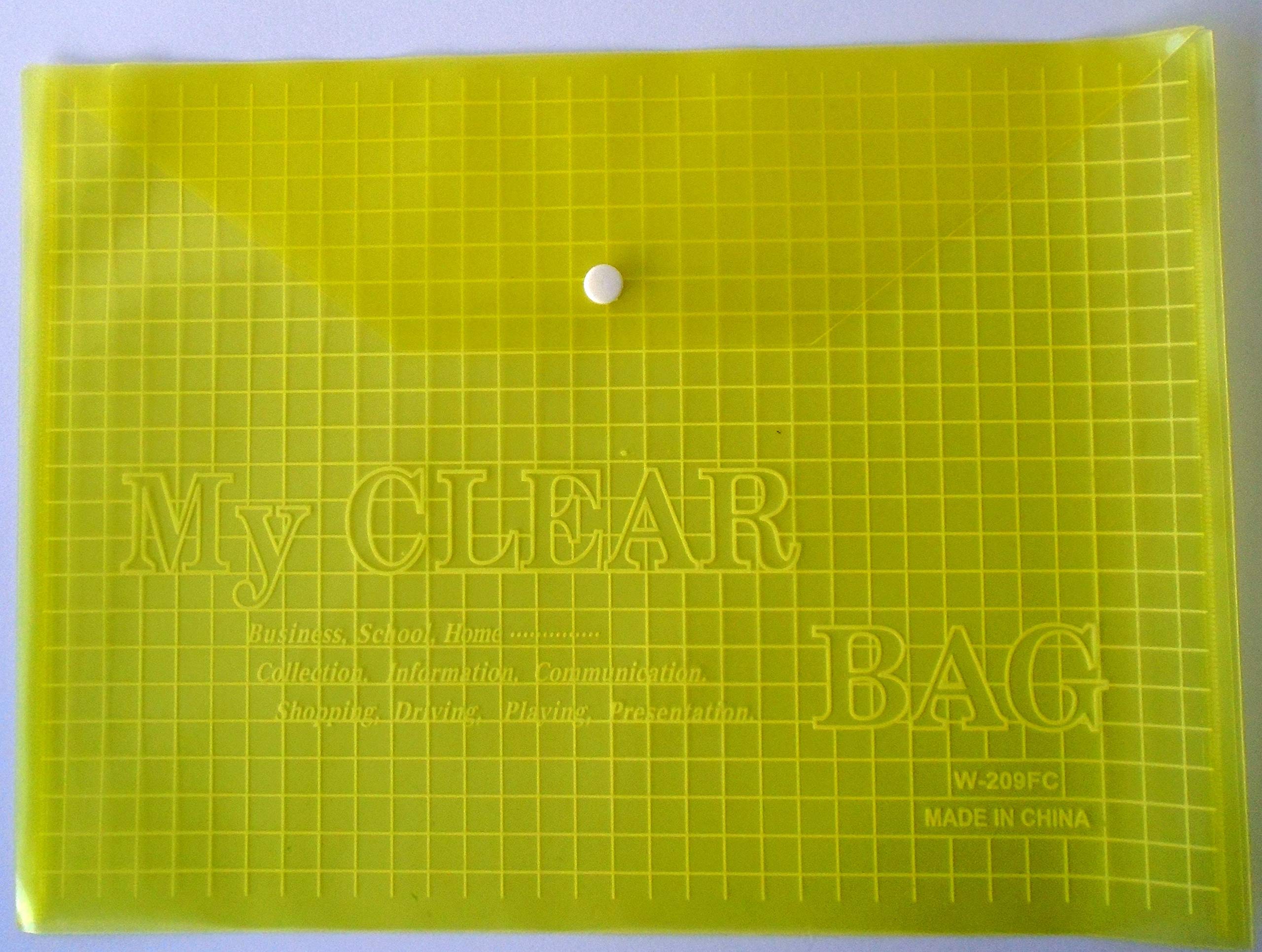 Chanyi Full size Clear Plastic (bag) Envelope FC (pack of 12)