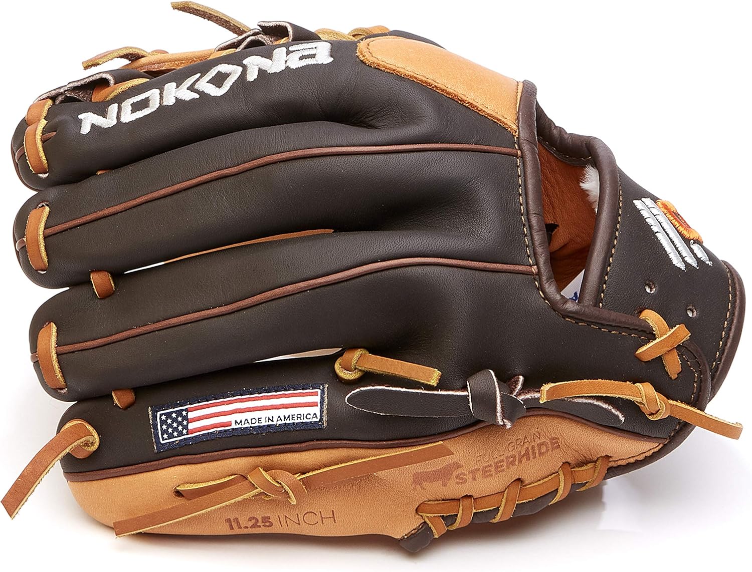 Nokona S-200I Handcrafted Alpha Baseball Glove - I-Web for Infield and Outfield Positions, Youth Age 14 and Under 11.25 Inch Mitt, Made in The USA