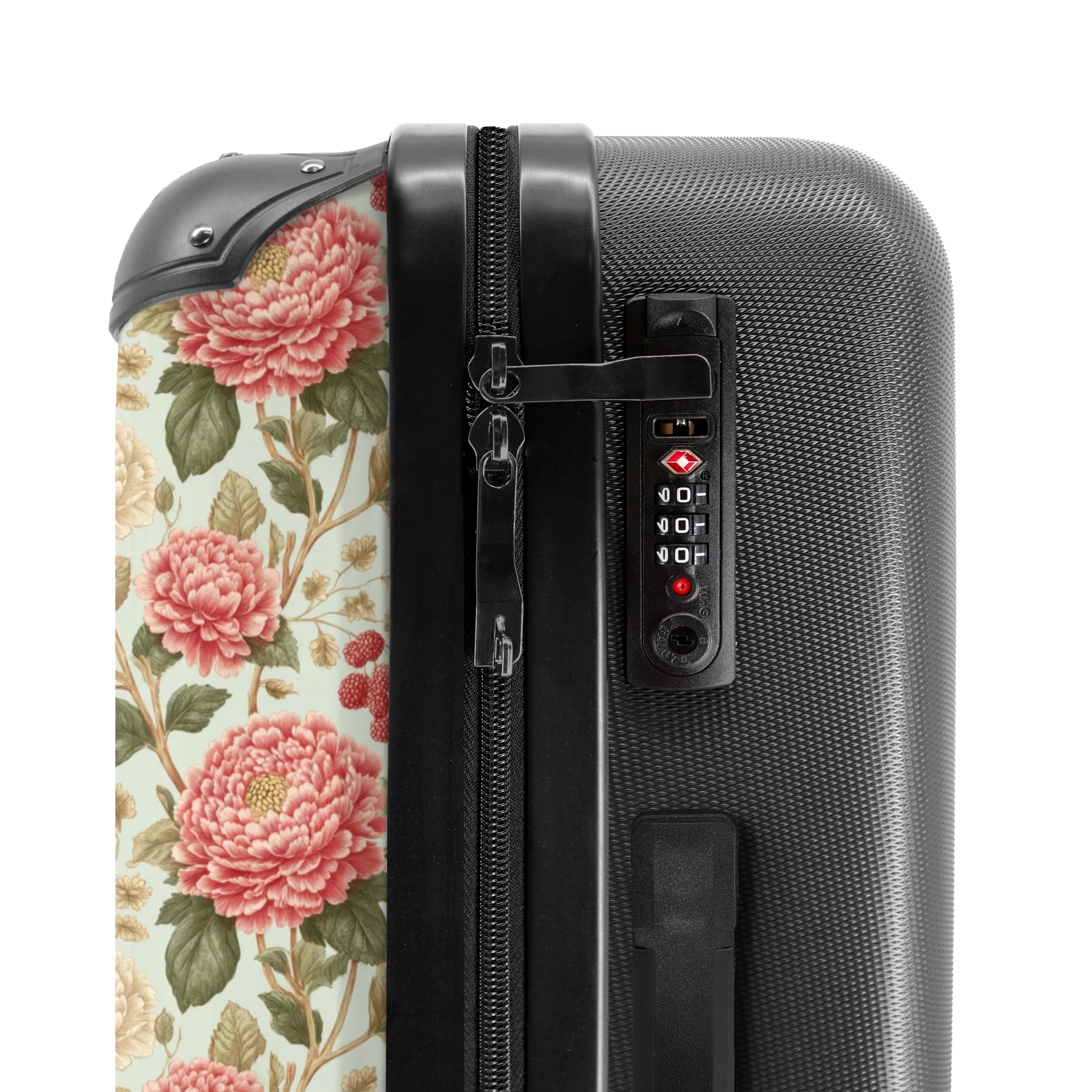 NoBoringSuitcases.com® Koffer Mittelgroß 67x43x25 cm Hartschalenkoffer L Trolley Rollkoffer mit 4 Rollen Leicht Schalenkoffer Mittel Klassisch - Botanisch - Mehrfarbig