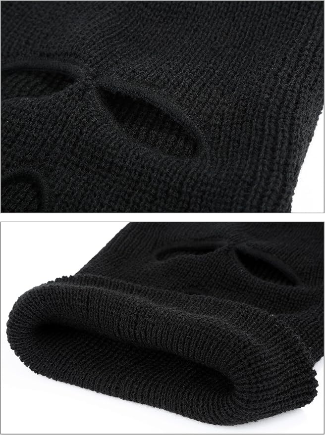 2 Piezas Balaclava Tejida con 3 Agujeros para Invierno miniatura 4
