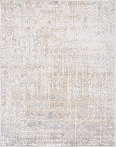 Miniatura 3 de SAFAVIEH Adirondack Collection Tapete de área XL, 12 x 15 pies, color crema y dorado, diseño abstracto moderno, no desprende pelusa y de fácil