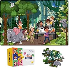 Set of 2 Vacation Theme Jigsaw Puzzles for Kids 5+ Years – 48 Piece Forest & Mountain Puzzle for Kids Age 4–6, Fun Educational Puzzle Game