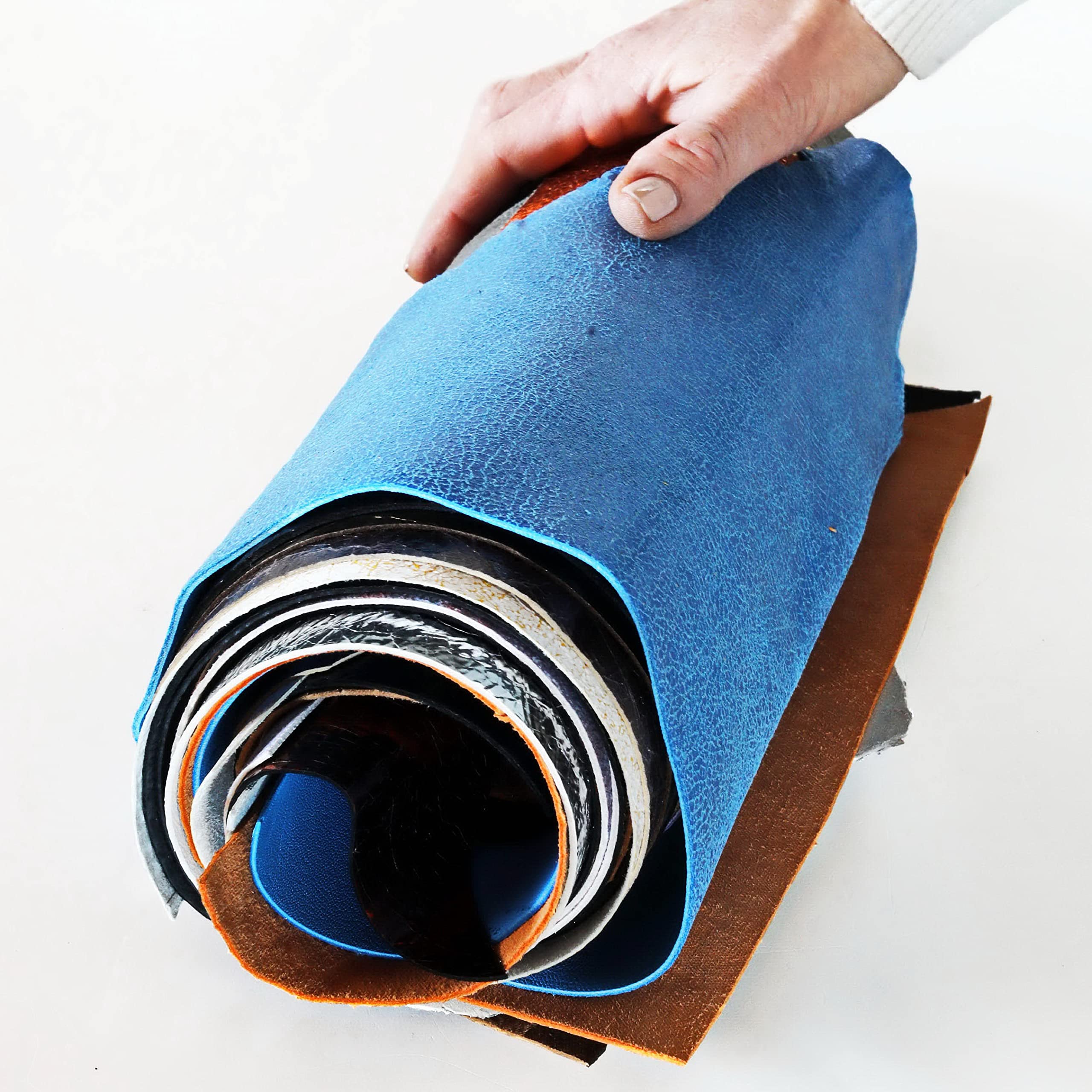 LA GARZARARA - Fat Quarter aus Leder in Craquelé-Optik