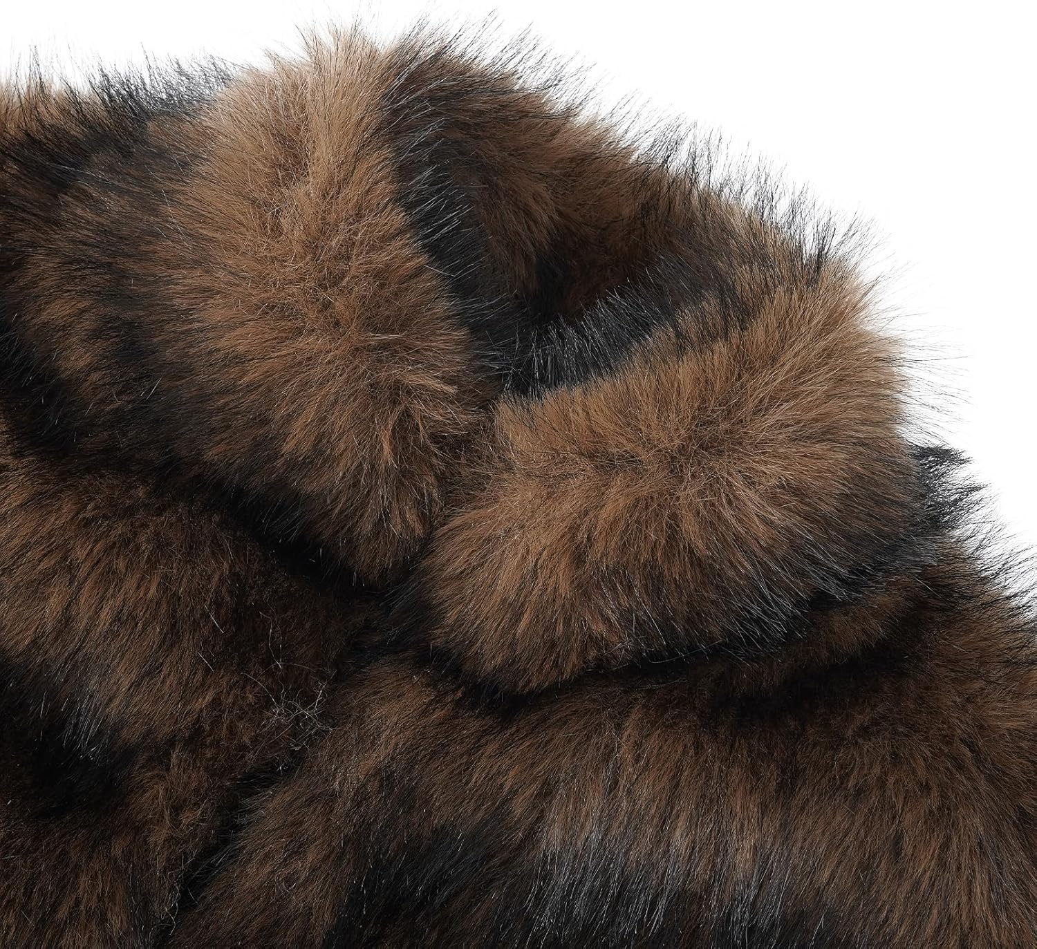 Amazhiyu Women's Faux Fur Zip Up Vest Stand Collar Sleeveless Jacket with Pocket