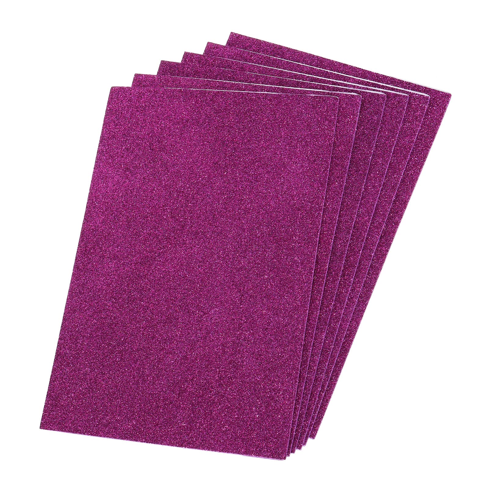 Feuilles mousse EVA paillettes violet foncé PATIKIL 30x20cm doux autocollant pour bricolage lot de 6