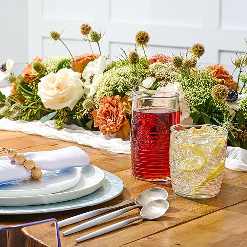 Miniatura 4 de Le'raze Juego de 8 vasos originales Mason de 4 a 18 onzas. Vasos Highball y vasos de whisky de 4 a 13 onzas para uso diario en el hogar, agua,