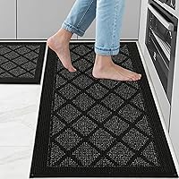 Vista 29 de COSY HOMEER Alfombra de cocina antideslizante, lavable, 20 x 48 pulgadas, tapete absorbente de cocina para piso, alfombras de pasillo para suelo