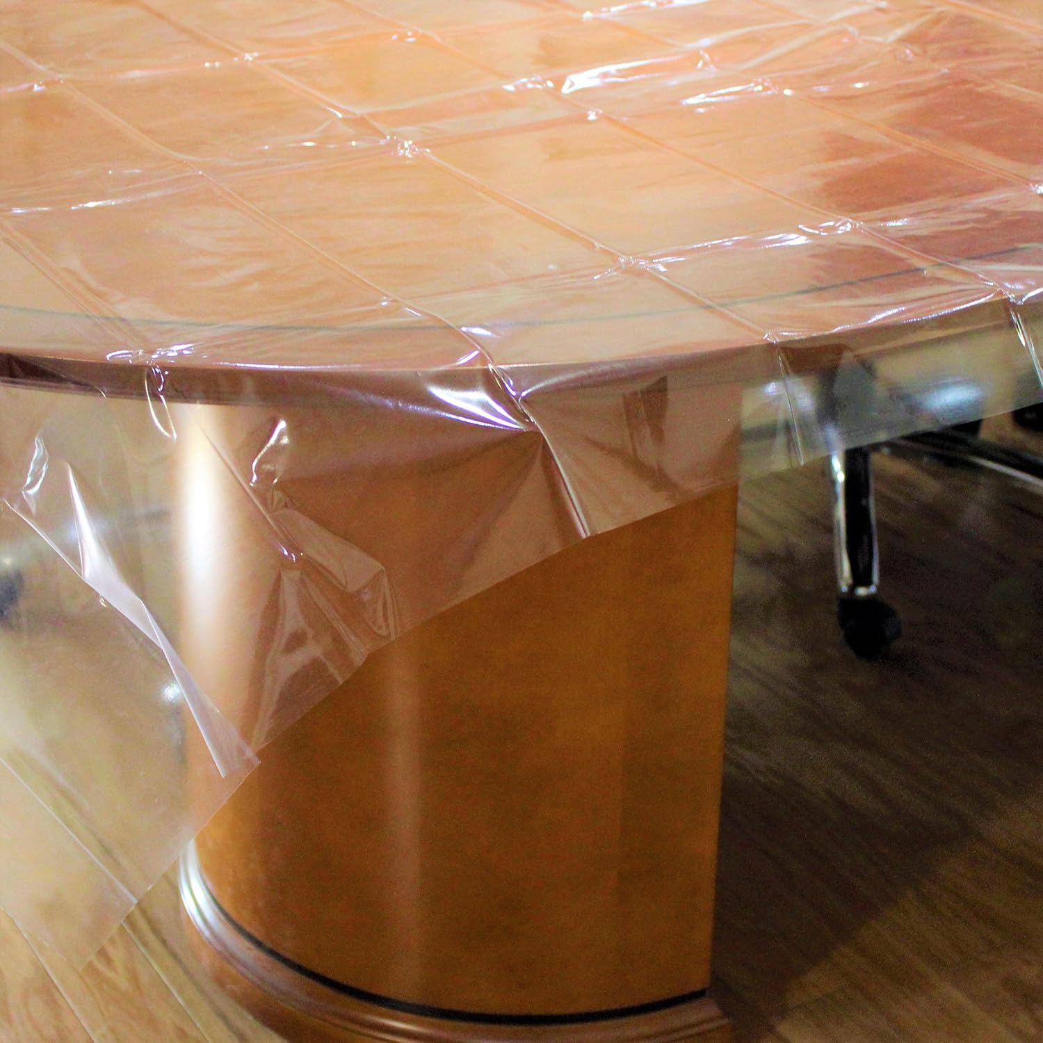Exquisite Light Duty Waterproof Plastic Table Cover, Crystal Clear PVC Tablecloth Protector (52" x 70" Oblong)