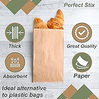 Vista 3 de Perfect Stix Bolsas de papel marrón de 2 libras, paquete de 500