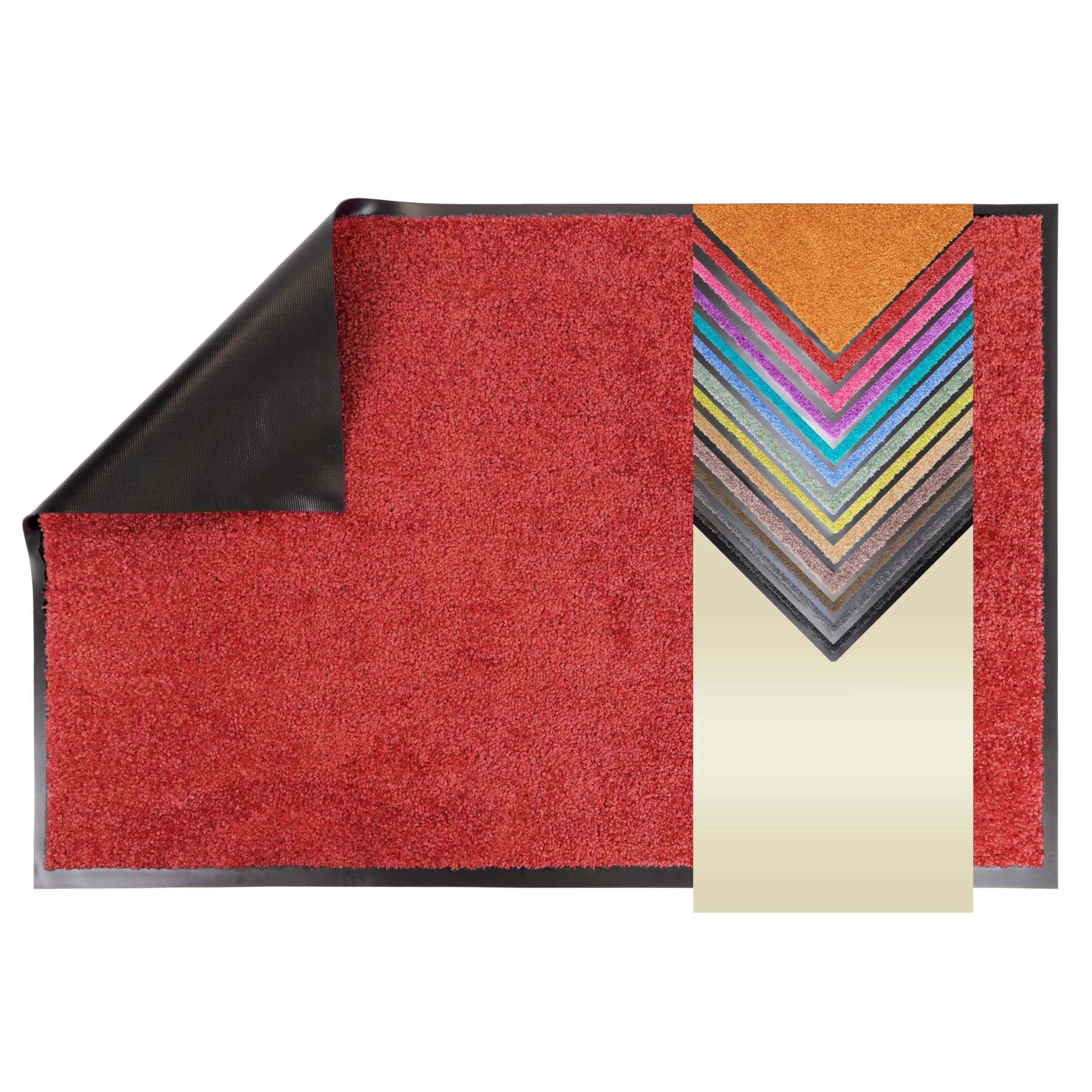 GadHome Deurmat Wijn rood 60x90 cm | entree deurmat waterdicht wasbaar slijtvast vuilvanger | Antislip deurmat voor vuilvanger voor voordeur, gang, entree, keuken, slaapkamer