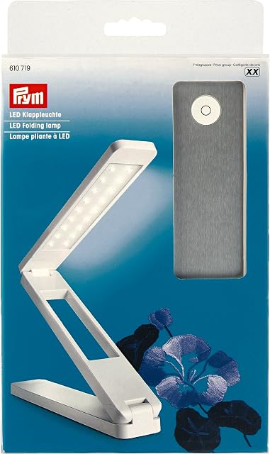 Prym Folding Led Lamp, White, 16 x 10 x 4 cm