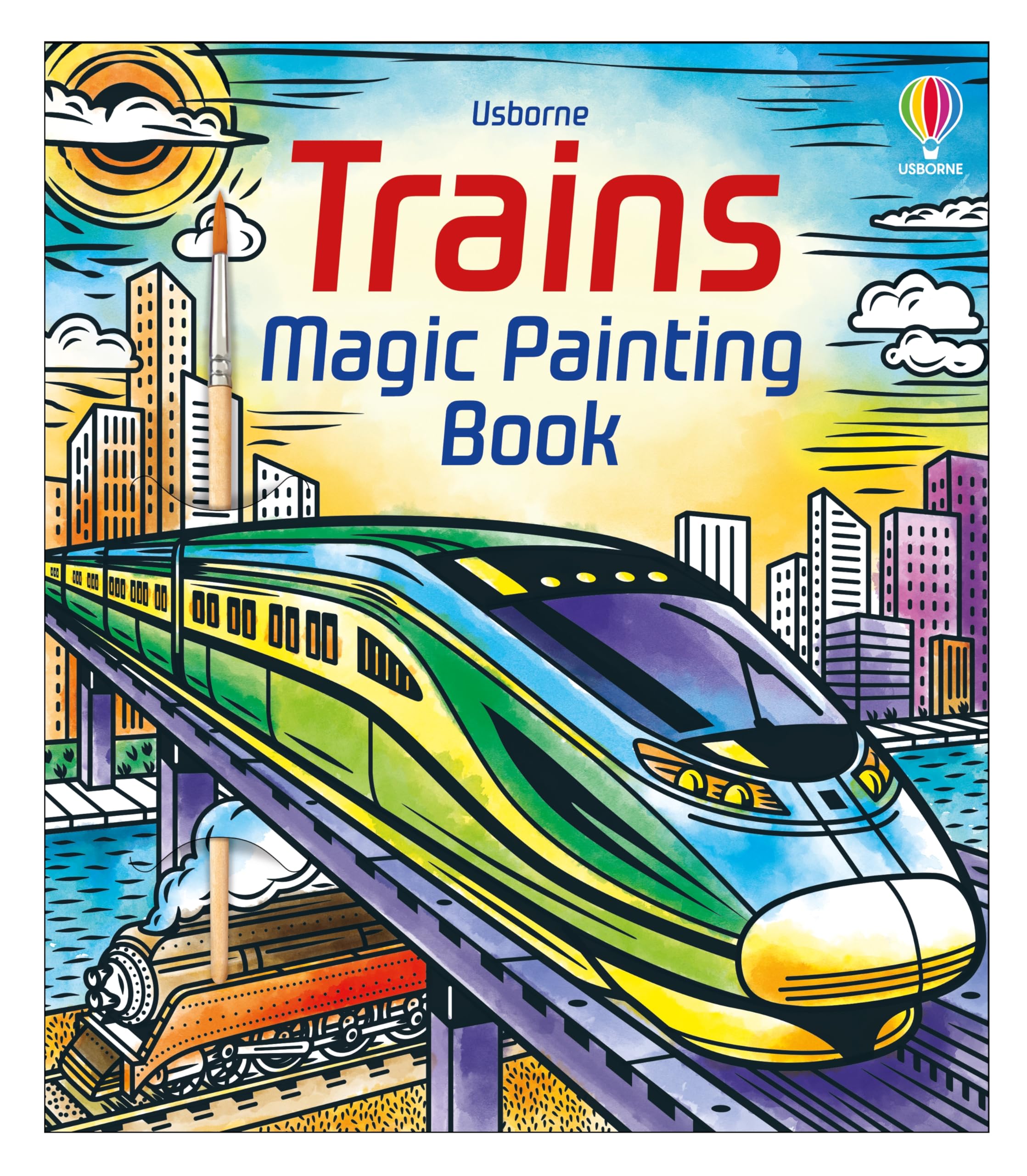 Trains Magic Painting Book by Sam Baer PAPERBACK 9781805312925