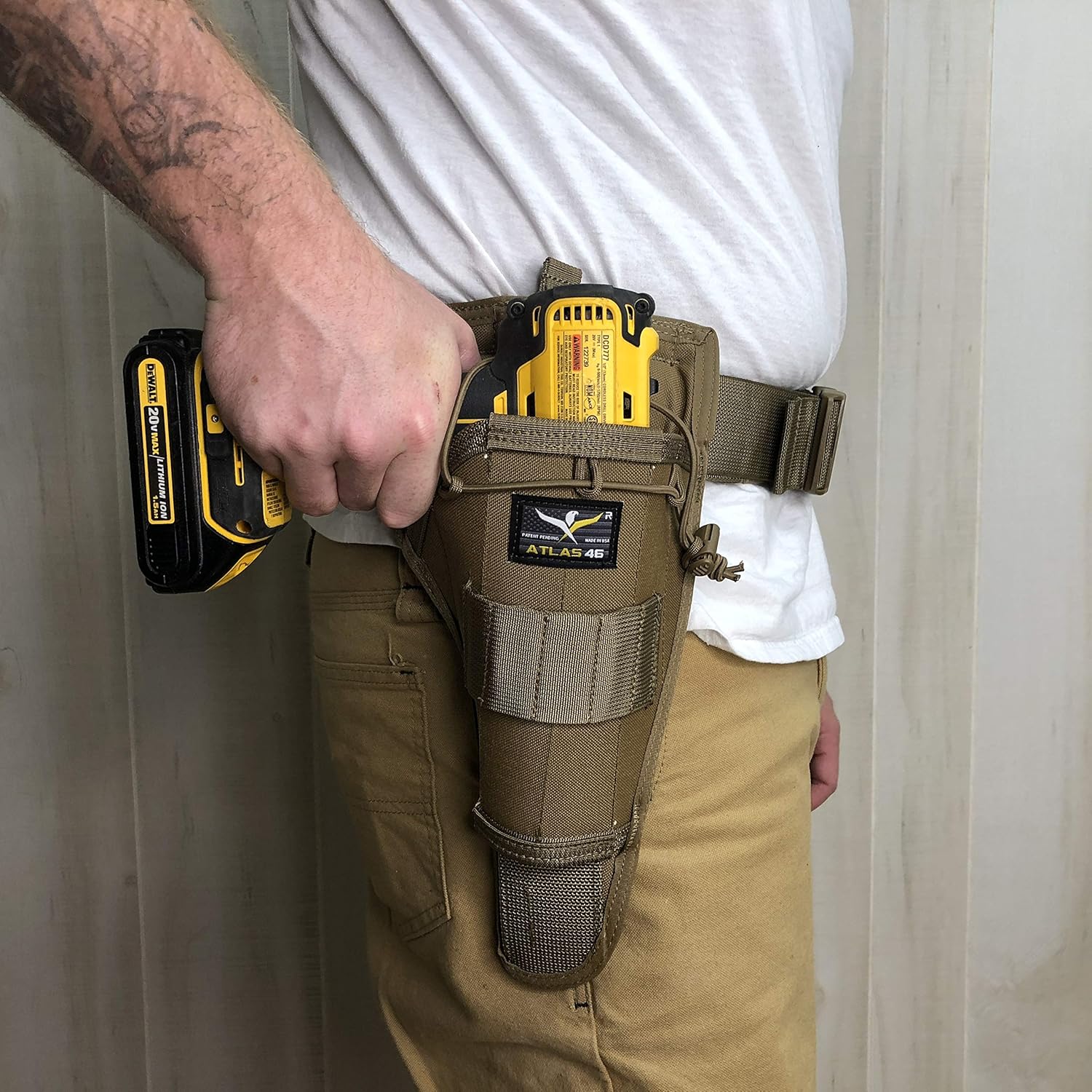 Best Deal Atlas 46 AIMS Large Drill Holster - Left Handed, Coyote | Hand crafted in the USA