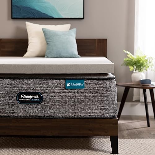 Miniatura 2 de Beautyrest Black Diamond - Cubrecolchón de espuma viscoelástica para aliviar la presión, tamaño California King, 3 pulgadas, color gris
