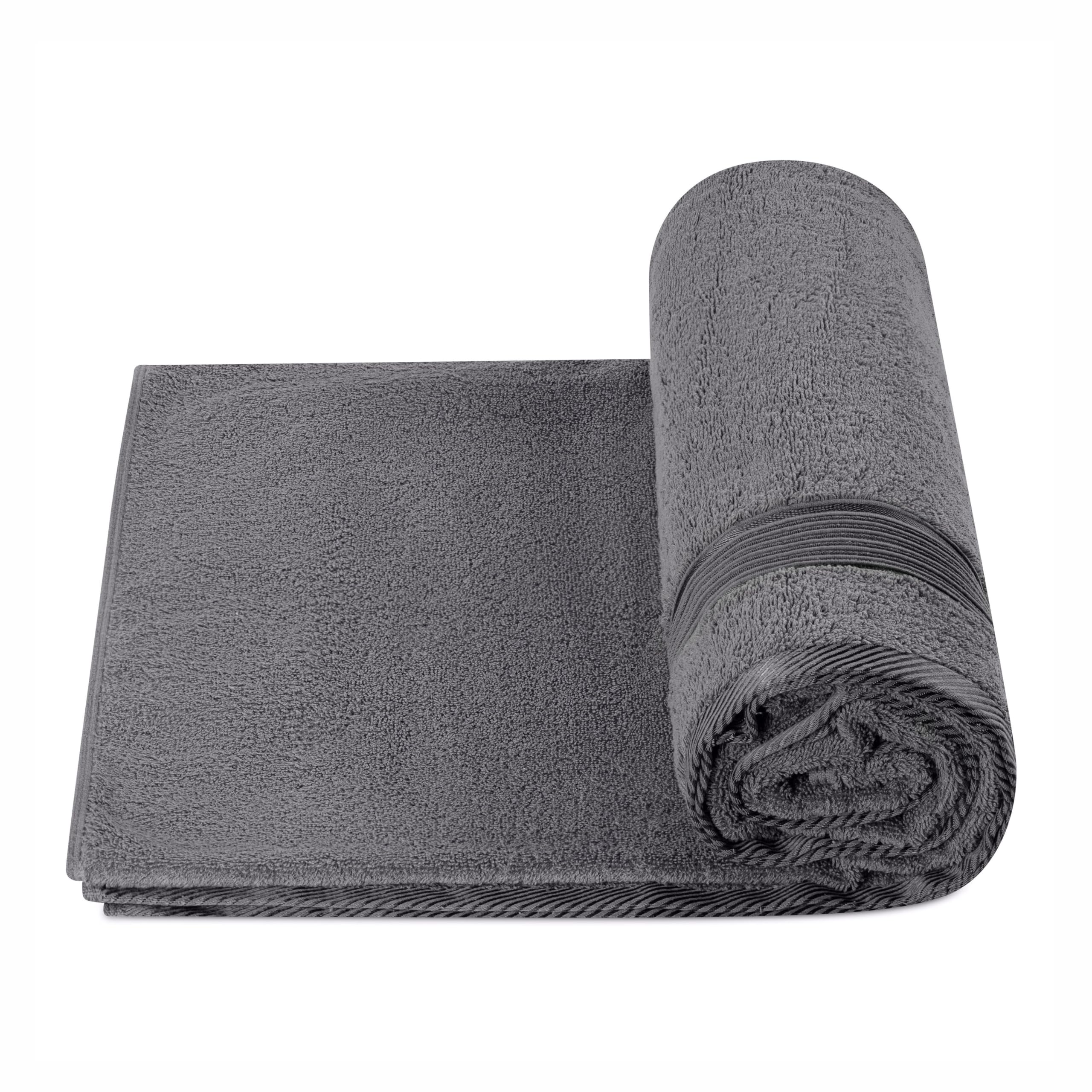 altego Saunahandtuch 100x180 cm Grau 100% Baumwolle - 500 g/m² Premium Qualität - Badehandtuch groß - Saunatuch groß – Badetuch XXL