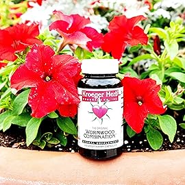 Kroeger Herb Products, Wormwood Herb, Black Walnut, Clove, Quassia, Worm Wood Detox Cleanse - Wormwood Capsules, Non-GMO, Gluten Free, No Preservatives or Fillers - 200 Capsules, Made in USA