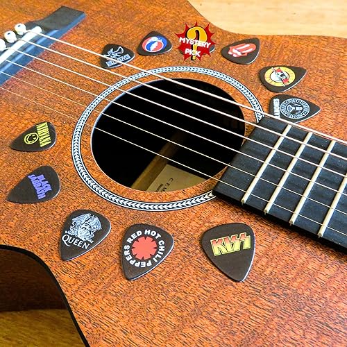 Miniatura 4 de Juego de púas de guitarra de 12 álbumes clásicos para cada guitarrista. Impresión a doble cara. Púas de 0,46, 0,71, 0,81, 0,88, 0,96 y 1,2 mm