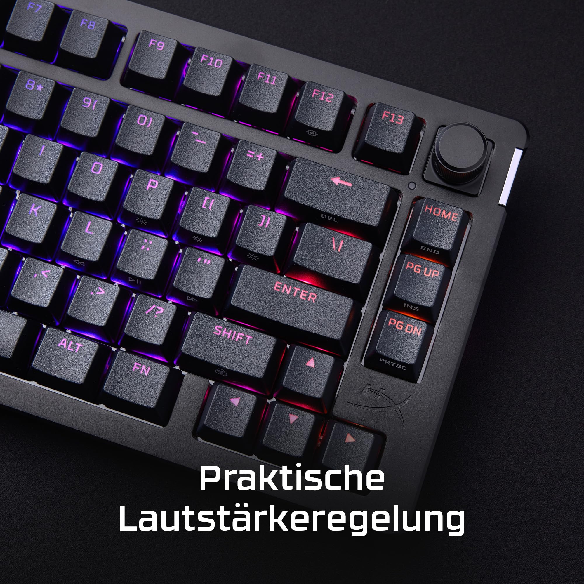 HyperX Alloy Rise 75 - Hot-Swappable Mechanical Gaming Keyboard, PC, Ambient Light Sensor, Gasket Mounted, Linear Switches (deutsches Layout QWERTZ)