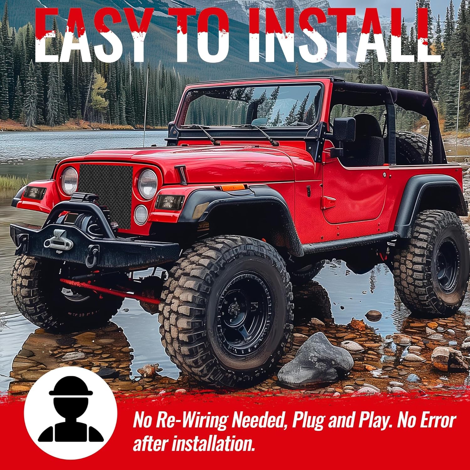 HECASA Smoke Lens Bumper Signal + Side Marker Lights Compatible with 1997-2006 Jeep Wrangler TJ 55155629AC 55155628AC Pack of 4