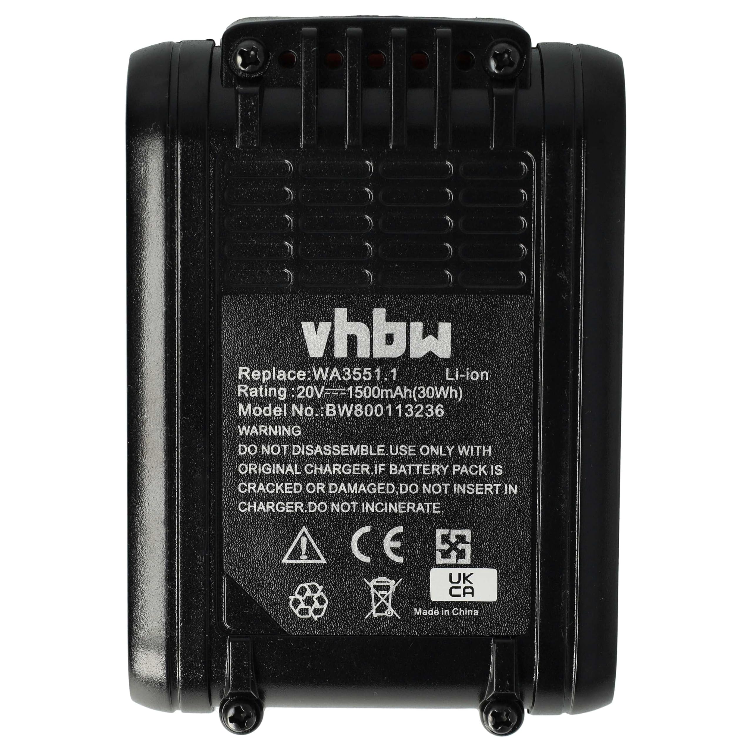 vhbw 2 x akumulator kompatybilny z AL-KO GTLi, GTLi 18 V Comfort, GT 2025 (113535), HS 2015 (113625) Narzędzie elektryczne (1500 mAh, Li-ION, 20 V)
