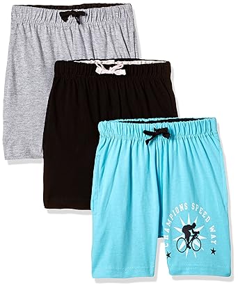 Cloth Theory Boys Regular Fit Cotton Shorts (Pack of 3)