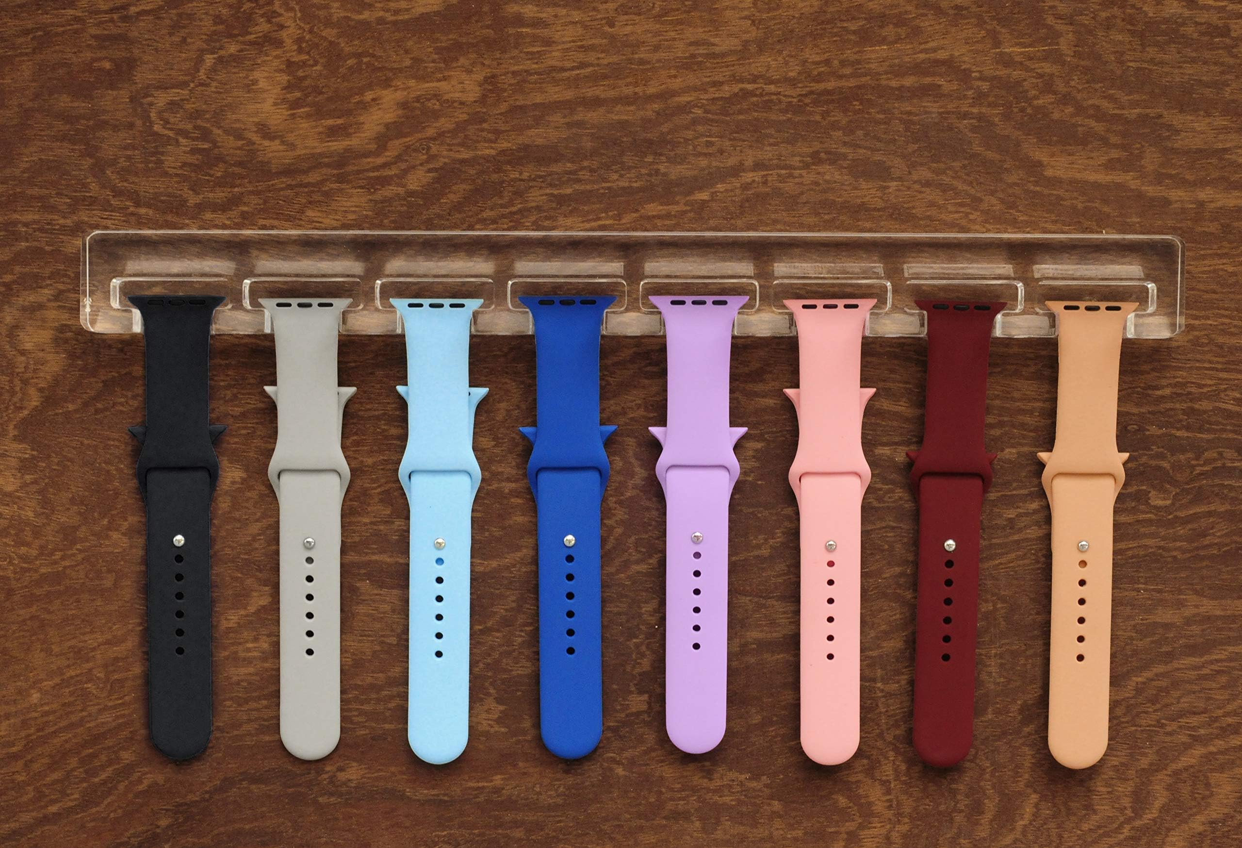 JEREVER Watch Band Organizer for Apple Watch Acrylic Smartwatch Band Wall Display Rack (Clear)