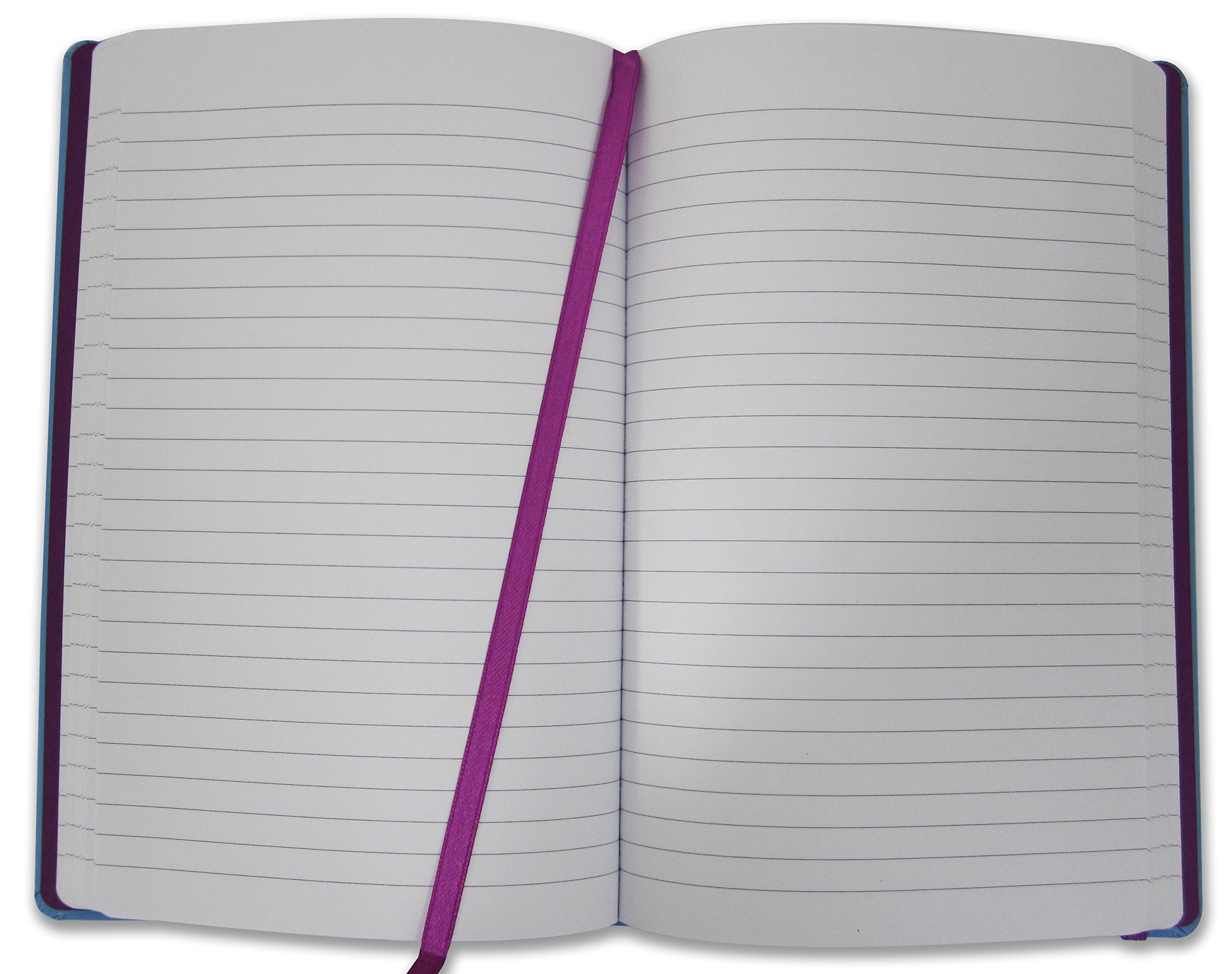 BookFactory Blue Banded Journal/Banded Diary - 192 Pages, Blue Cover, 5.25" x 8.27" (JOU-192-CCS-B) - Image 3
