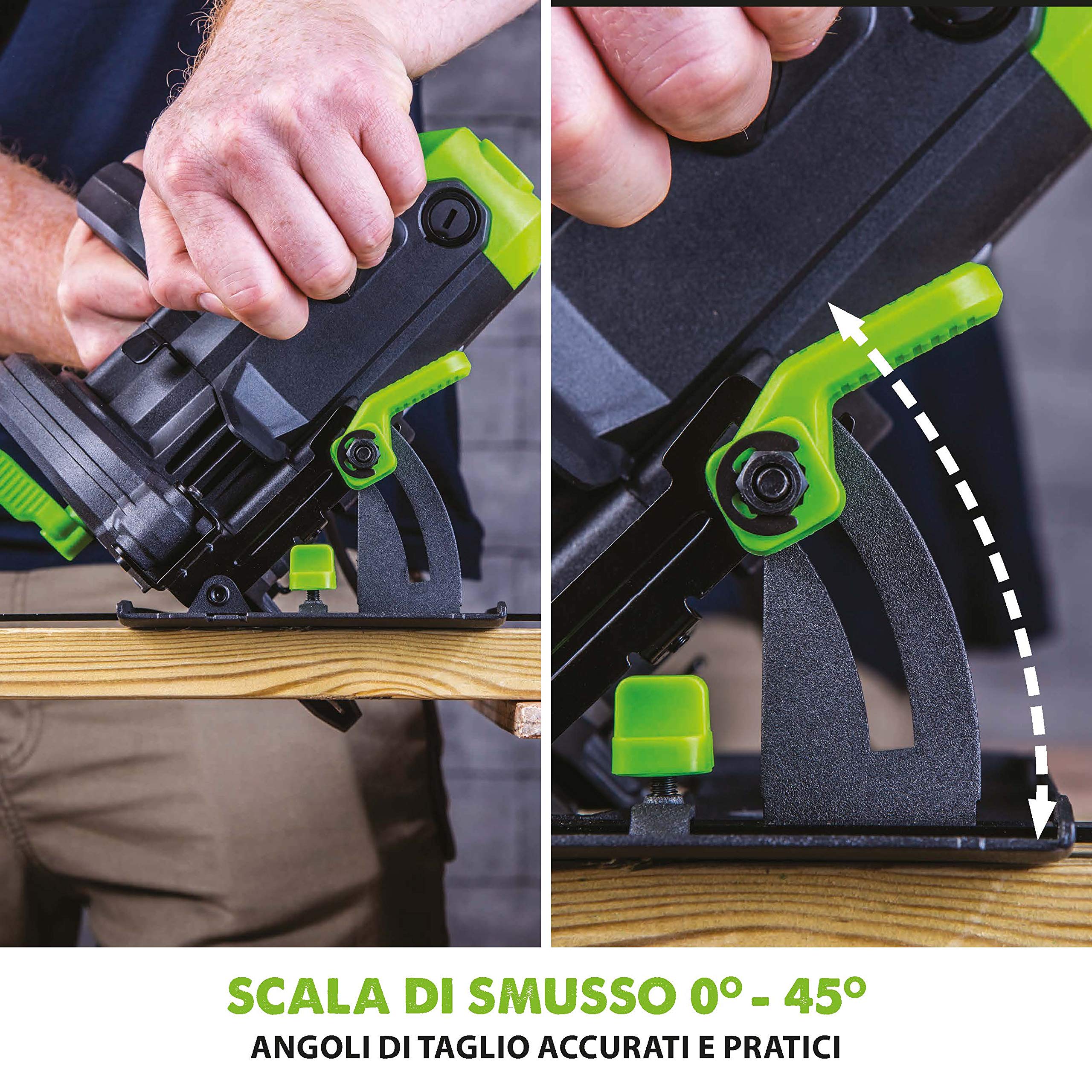 Evolution Power Tools 026-0008 F165CCSL-Sega Circolare Multiuso, 230 V, 165 Mm