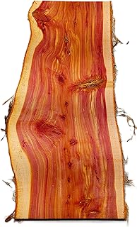 Premium Red Aromatic Cedar Slabs, 8-10 in Wide, Various Lengths 1" Inch Thick (12" inches Long)