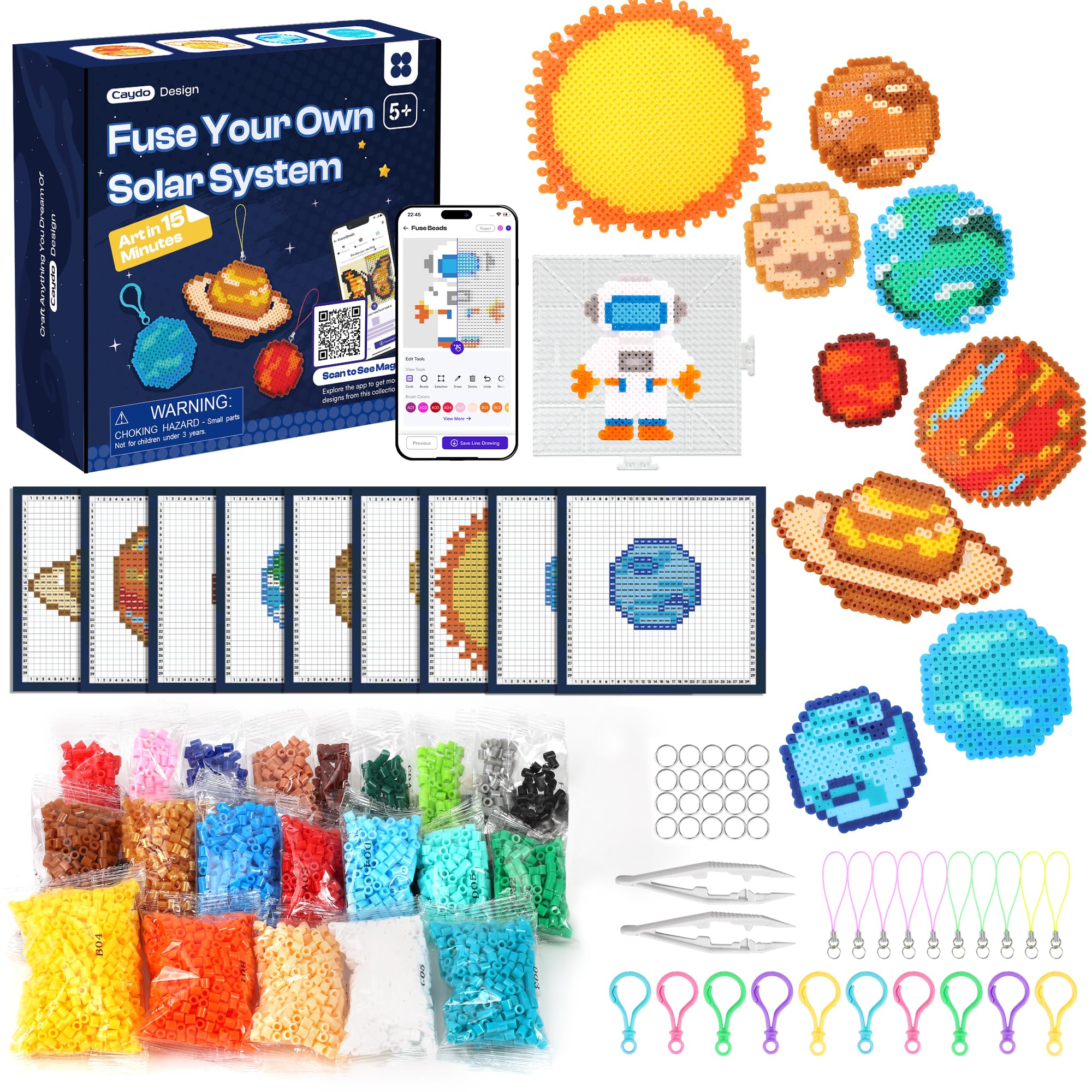 Caydo Solar System Ironing Bead Kit, 22 Colors