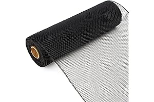 Ribbli Black Mesh Ribbon for Wreaths