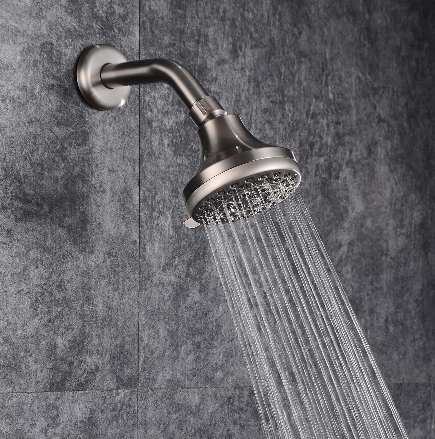 High Prsure Shower head, Premium Matte Bla Bathroom Fixed Showerhead,