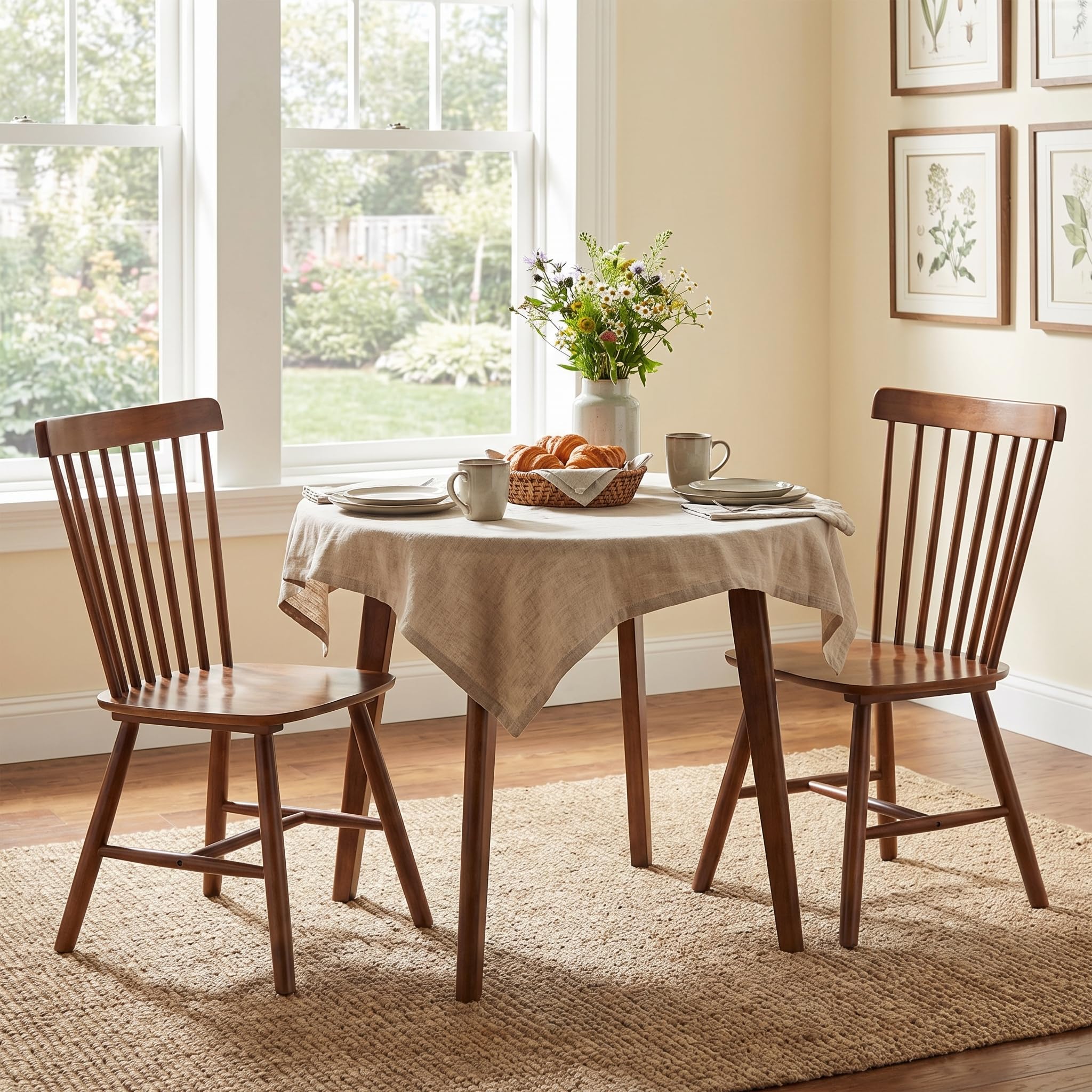 Amazon.com - DM Furniture Windsor Dining Chairs Set of 2, French
