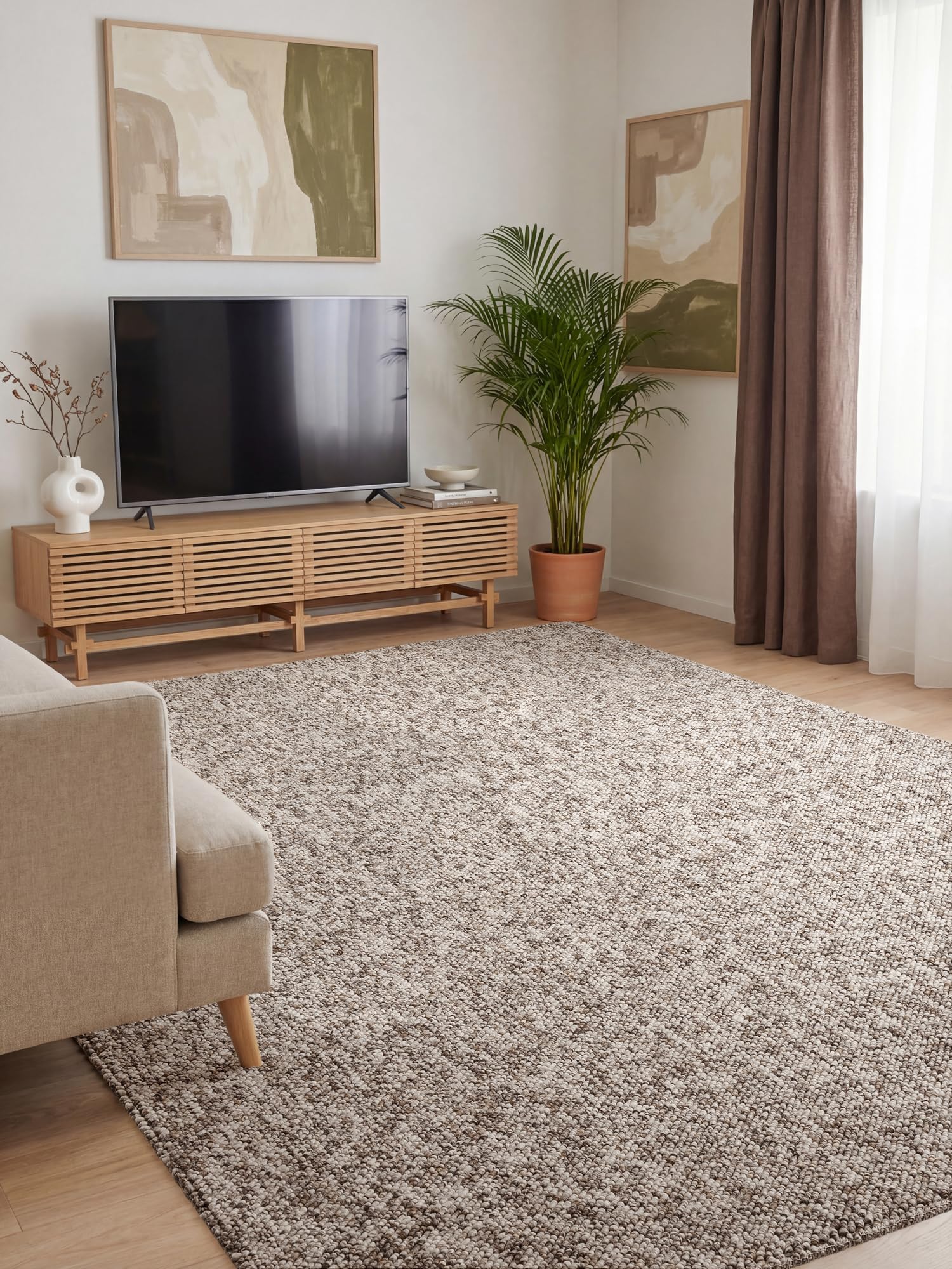 Tapis tissé à plat Rocco lavable pour éliminer les taches du couloir