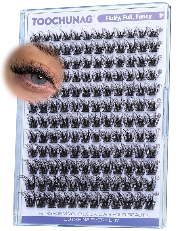 Cílios Postiços em Tufo TOOCHUNAG D-Curl Fishtail 10–18 mm