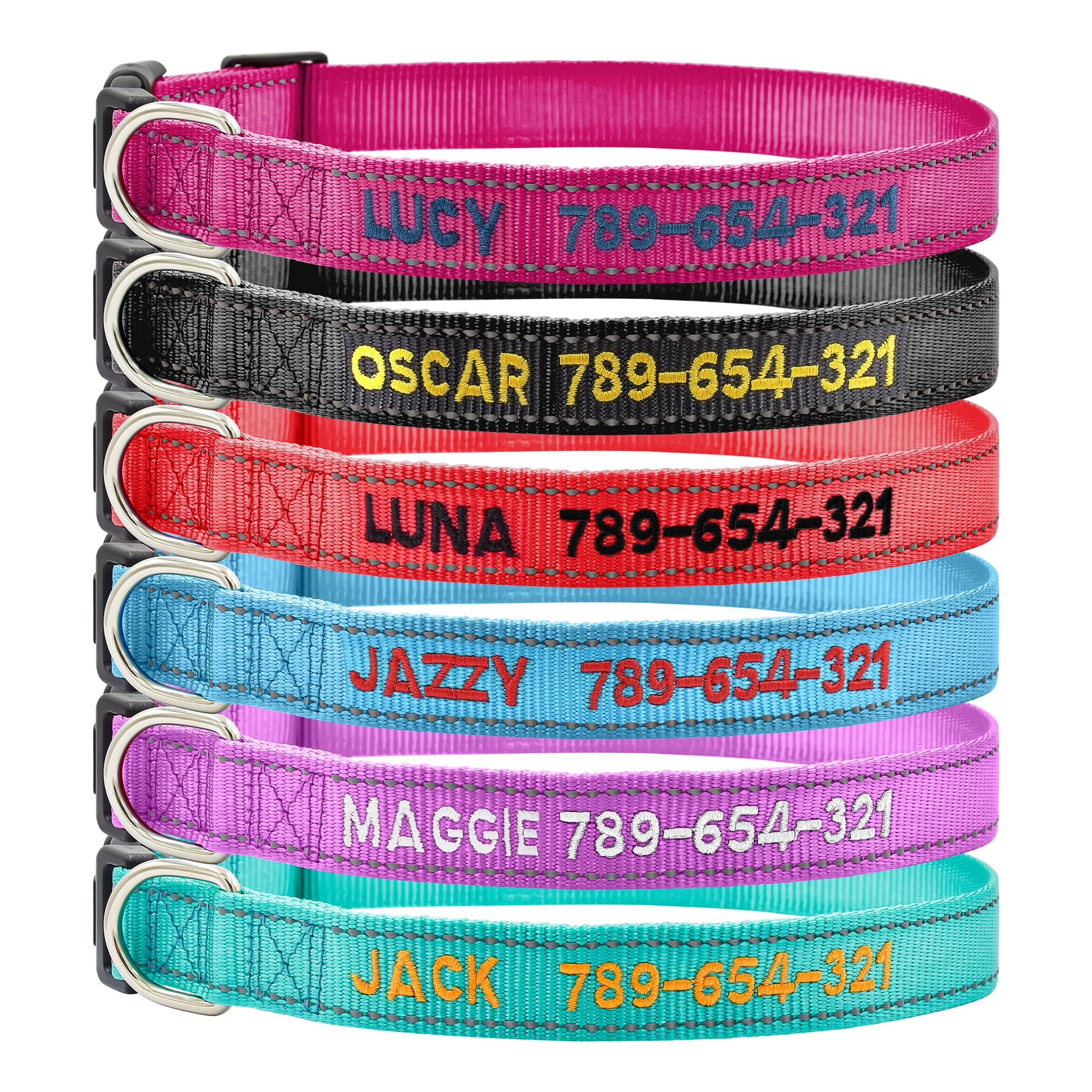 Nylon Gepersonaliseerde Halsband - Uniek en Stijlvol voor je Hond