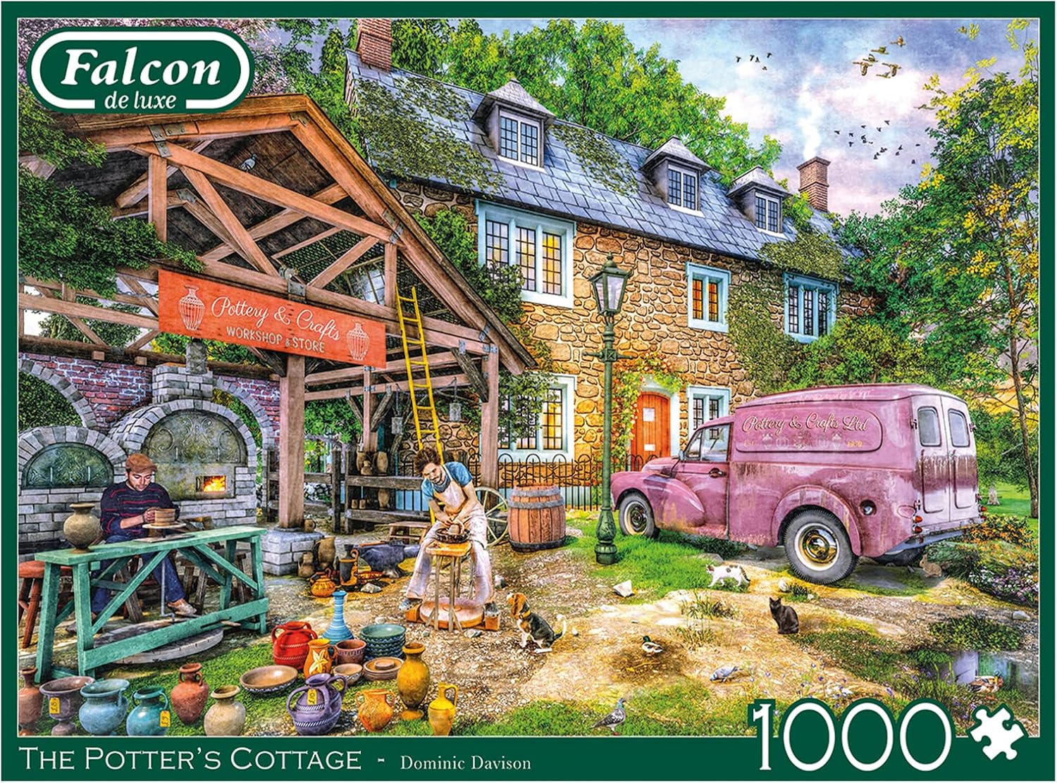 Jumbo, Falcon de luxe, Potters Cottage, Jigsaw Puzzles for Adults 1,000 pieces - Image 2