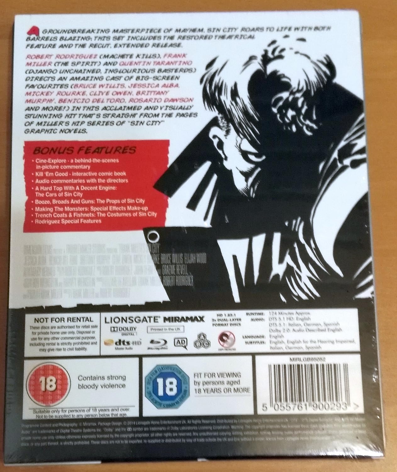 Sin City Blu-ray Steelbook - Zavvi Exclusive #/4000 Limited Edition Region Free UK Import