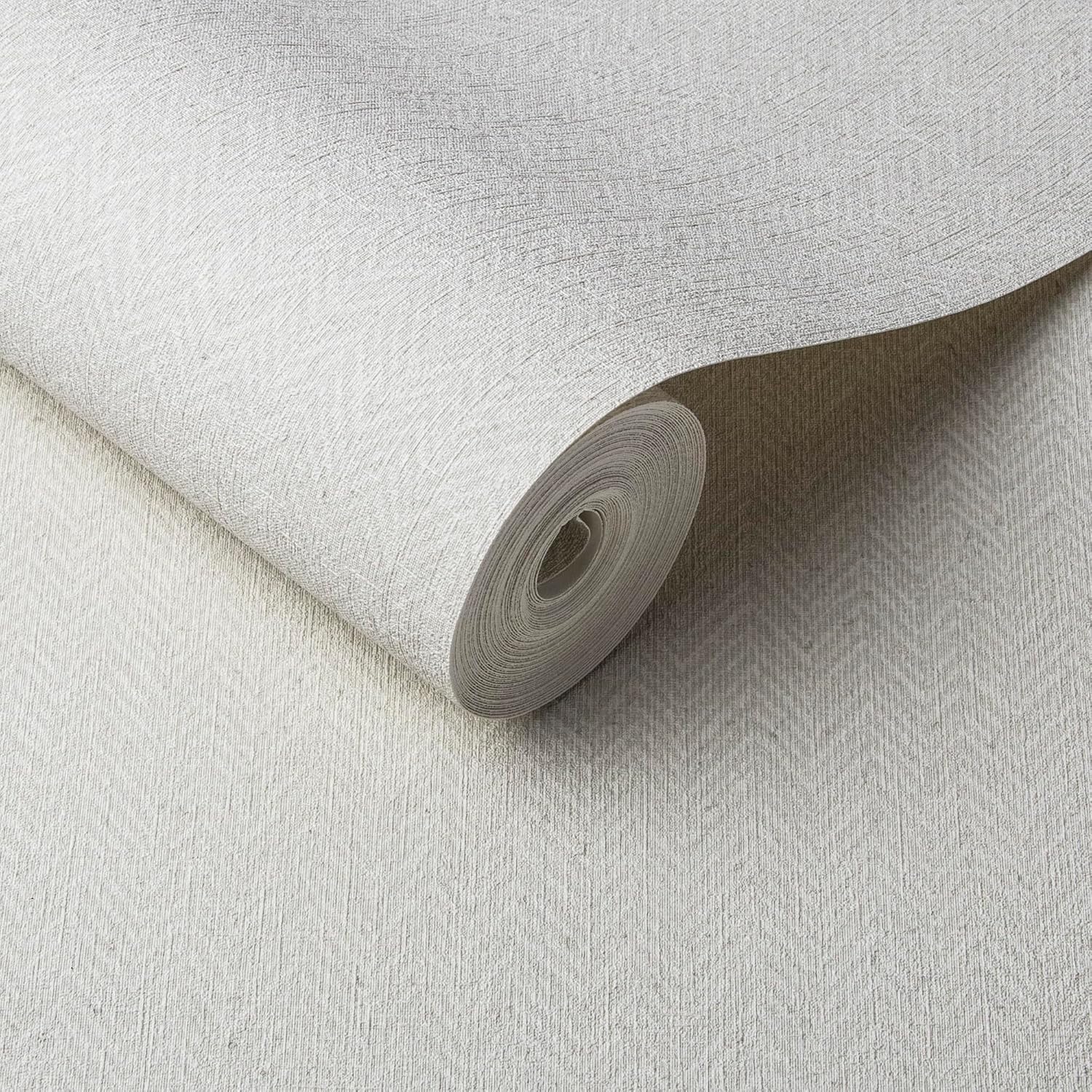 Graham & Brown Herringbone Texture Ecru Cream Neutral Plain Paste The Wall Wallpaper