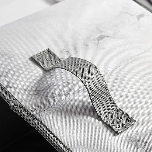 Miniatura 5 de Urban Shop Cubitos de almacenamiento de mármol, juego de 4, grisblanco