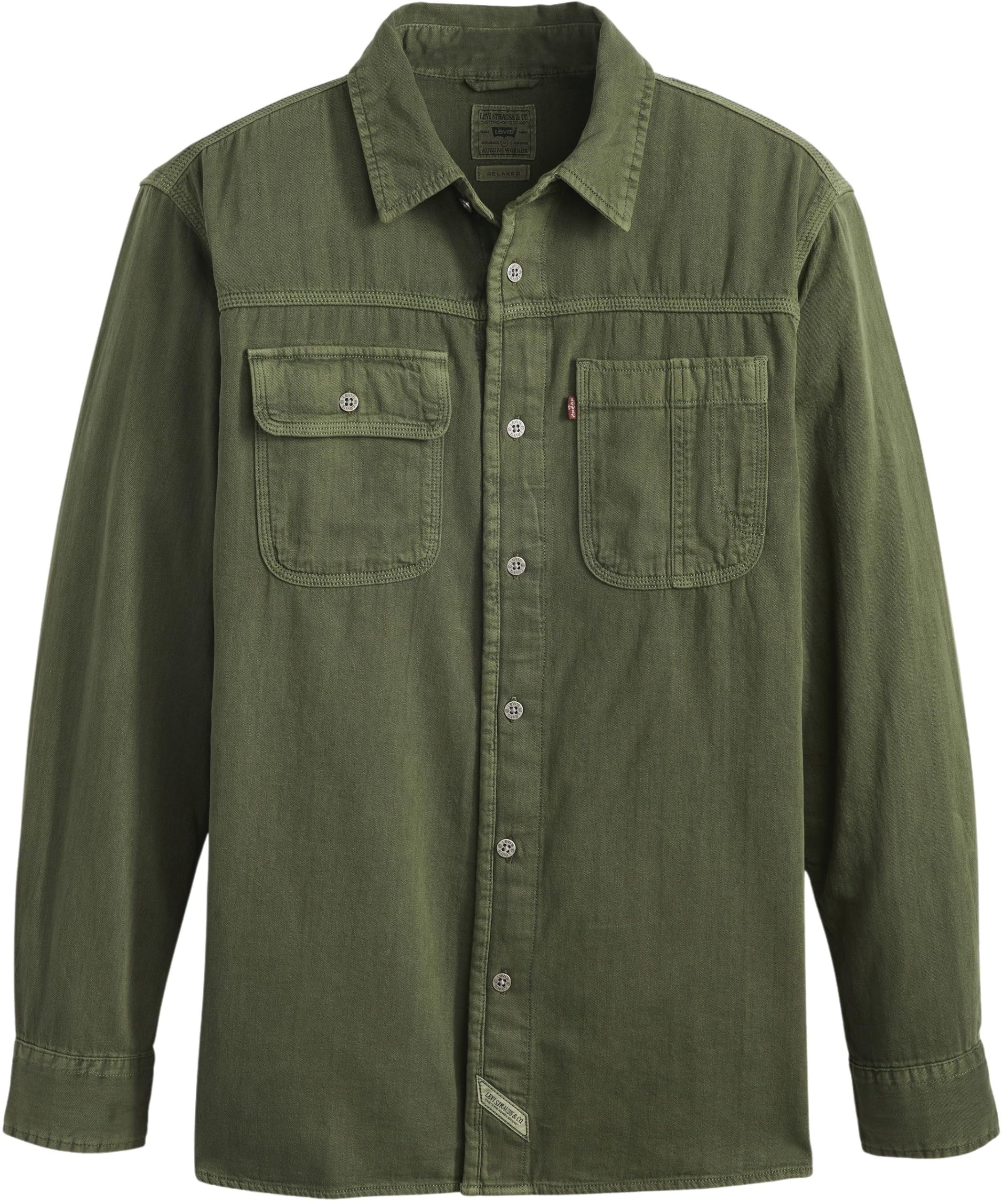Levi's Homme Chemise décontractée Auburn Worker avec Col à Pointe, Relaxed Fit