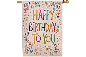 28"x40" Welcome Happy Birthday Flags for Outside