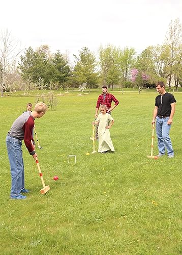 Miniatura 2 de AmishToyBox.com Family Tradition - Juego de croquet de madera para 8 jugadores con bolsa de transporte