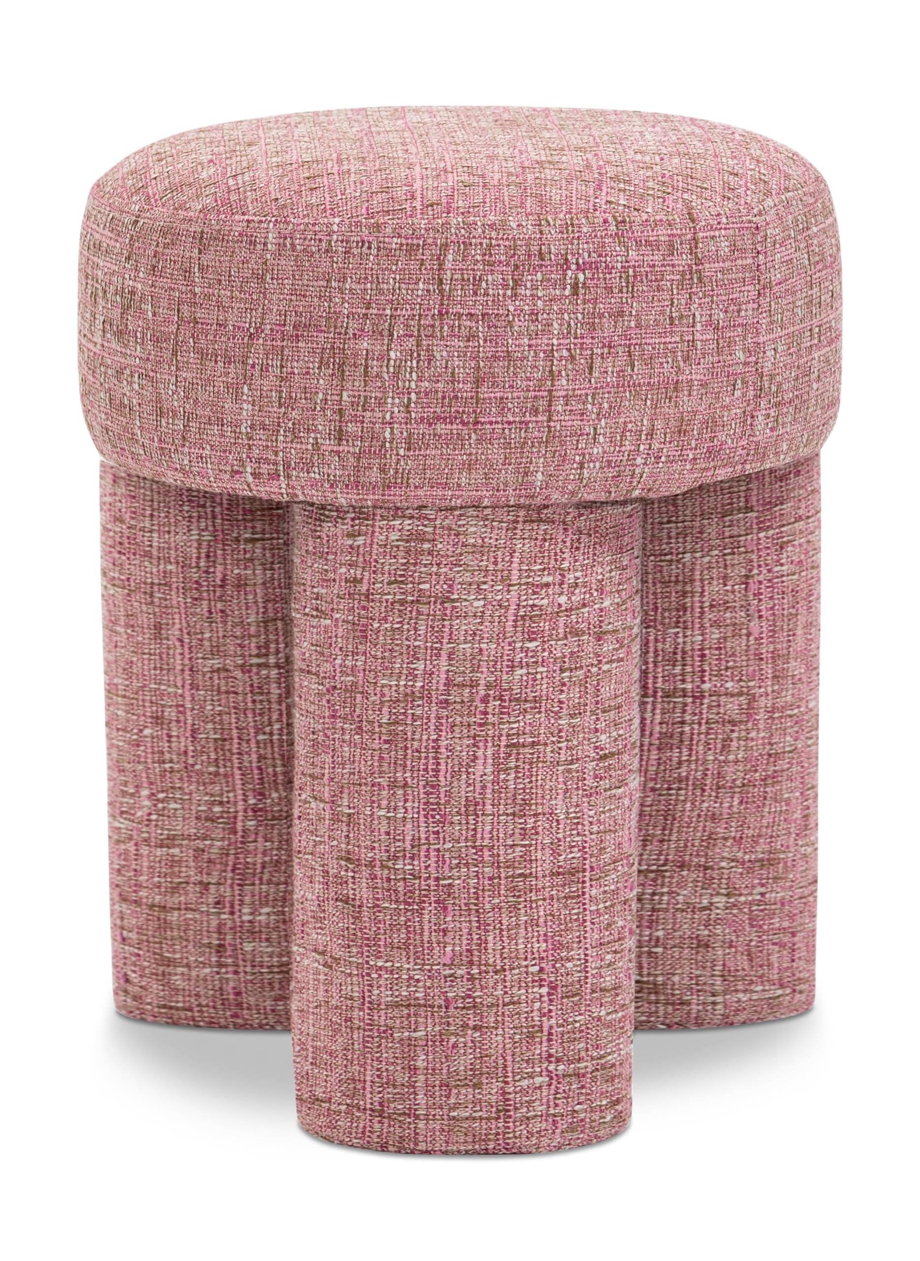 Meridian Furniture Larson Pink Fabric Ottoman/Stool