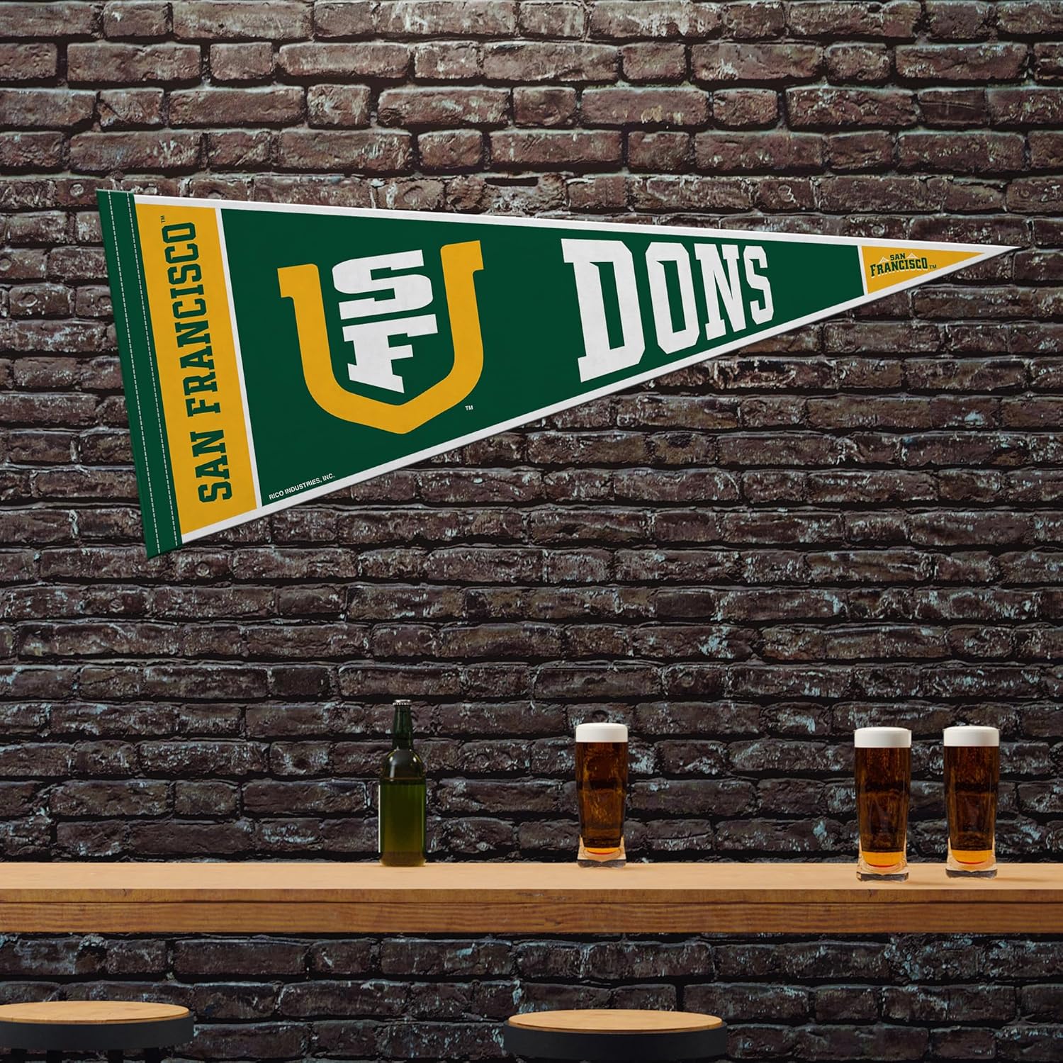 Rico Industries NCAA San Francisco Dons 12" x 30" Felt Wall Décor Pennant - Great for Home/Bed Room/Man Cave Décor - Image 2