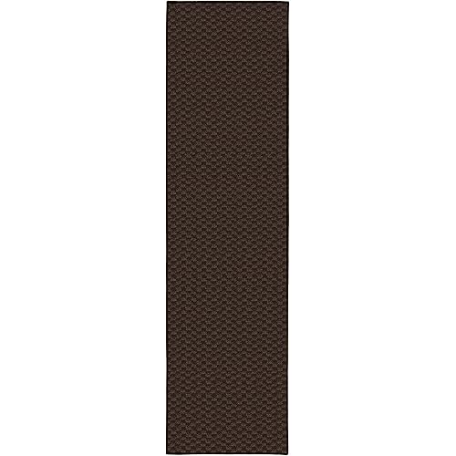 Garland Rug Medallion 3' x 12' Mocha Non Slip Polypropylene Area Rug- Ideal for Living Rooms & Hallways, Stylish & Durable for High-Traffic Areas